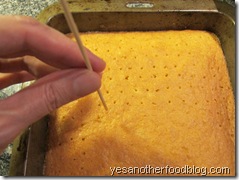 preparing cake