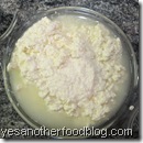 Collect all the curds using a slotted spoon